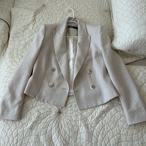 Zara Cream Women's blazer and pantsuit